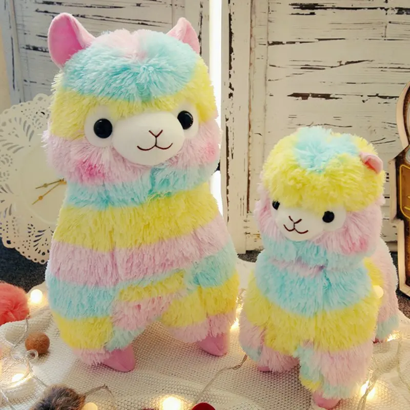 Soft Plush Toy Doll Rainbow Alpacasso Kawaii Alpaca Llama Arpakasso 18CM HT5 