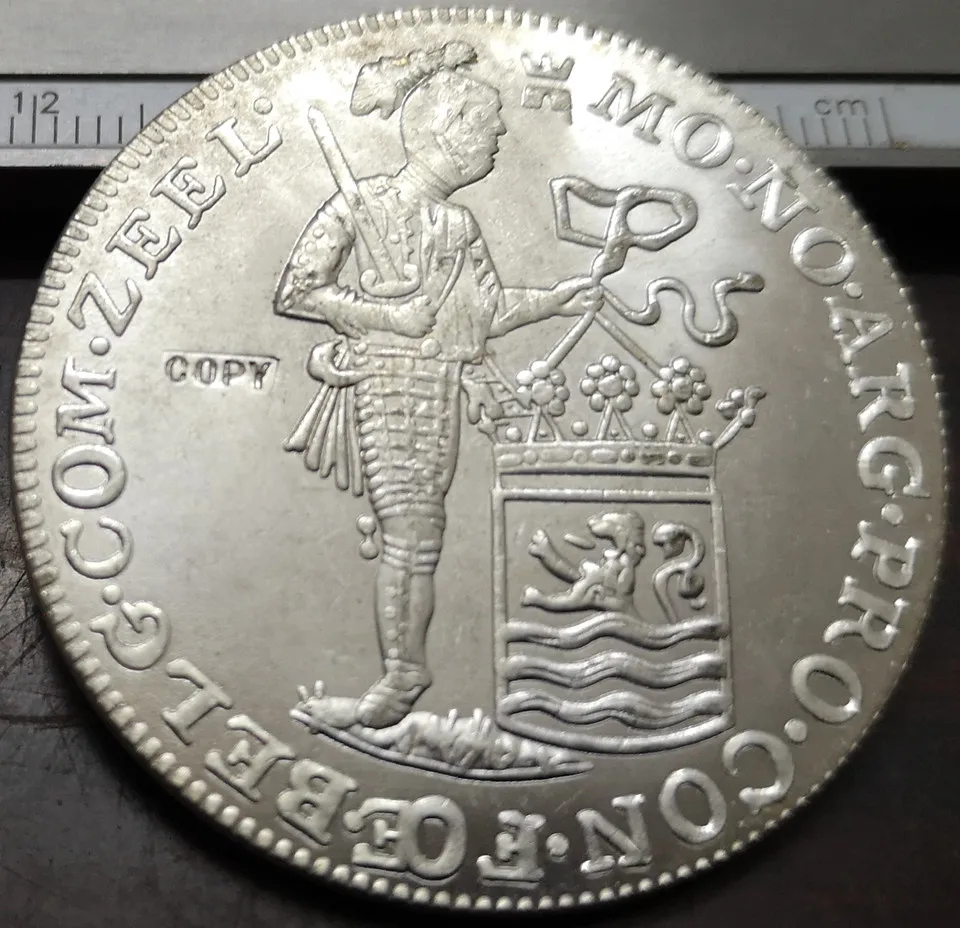 

1748 Dutch Republic (Zeeland) 1 Silver Ducat Copy Rare Coin