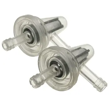 

2x MOTORCYCLE SNOWMOBILE CLEAR INLINE GAS RIGHT ANGLE FUEL FILTER 1/4 6/7MM BIKE