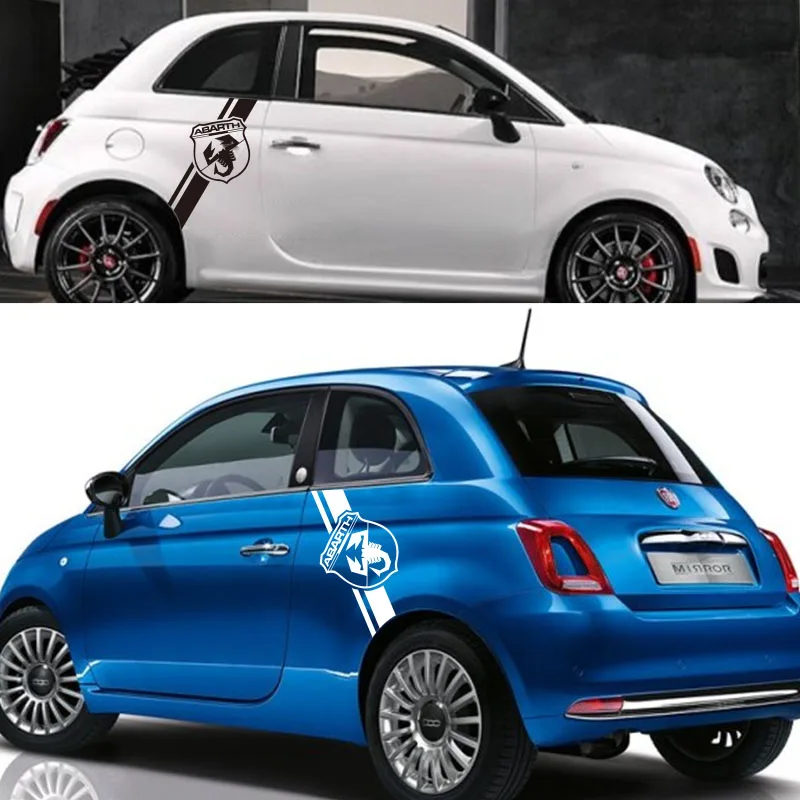 Автомобильный Стайлинг для Fiat 500 автомобиль ABARTH наклейки на капот флаг наклейка графическая полоса Гранде наклейки НА ВЕСЬ кузов#0122