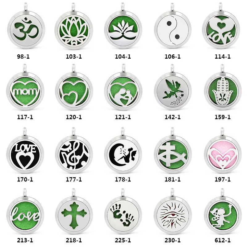 

Silver High Quality Essential Oils Necklace Diffuser Round Stainless Steel Aromatherapy Diffuser Pendant DLAR98-612