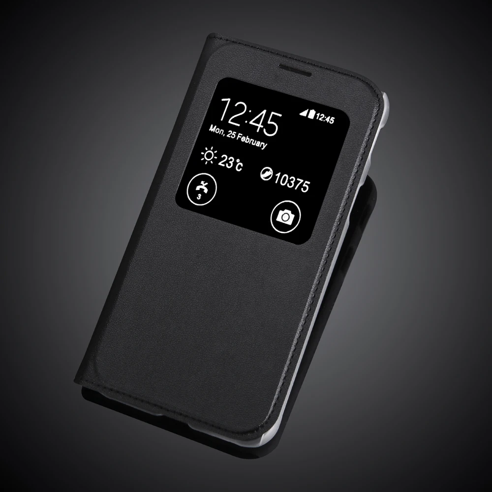 Для samsung Galaxy Xcover 4 G390F 5," Xcover4 Окно чехол из искусственной кожи противоударный защитный мобильного телефона черные чехлы на заднюю крышку