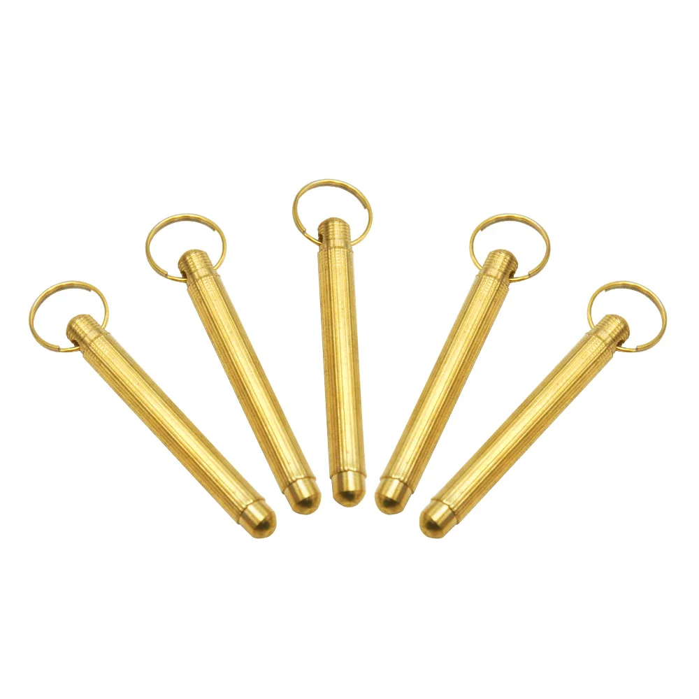 3 pcs HORNET Gold Brass Snuff Spoon Sniffer Snorter Powder Hoover Hooteer Metal Tobacco Pipe Shovel Key Chain Pocket Size|Трубки и