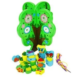 

Free shiping !Baby Toys Wisdom Tree Stringing Beads Game Child Educational Wooden Blocks Building Block Toys gift