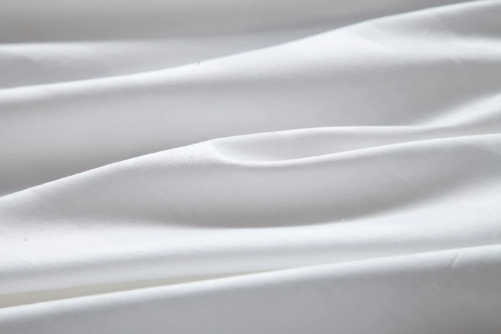 Комплект постельного белья из египетского хлопка 60S 3 см, сатиновая полоска, роскошное белое постельное белье для отеля, двуспальные простыни king size, сатиновые пододеяльники
