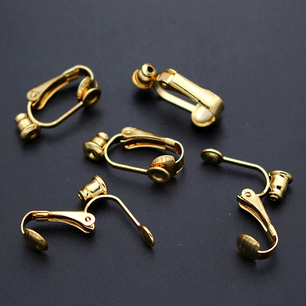 Серьги из нержавеющей стали, адаптер для людей, клипсы на серьги, сделай сам, инструмент для изготовления ювелирных изделий, фурнитура, клипсы для ушей, конвертер, не пирсинг