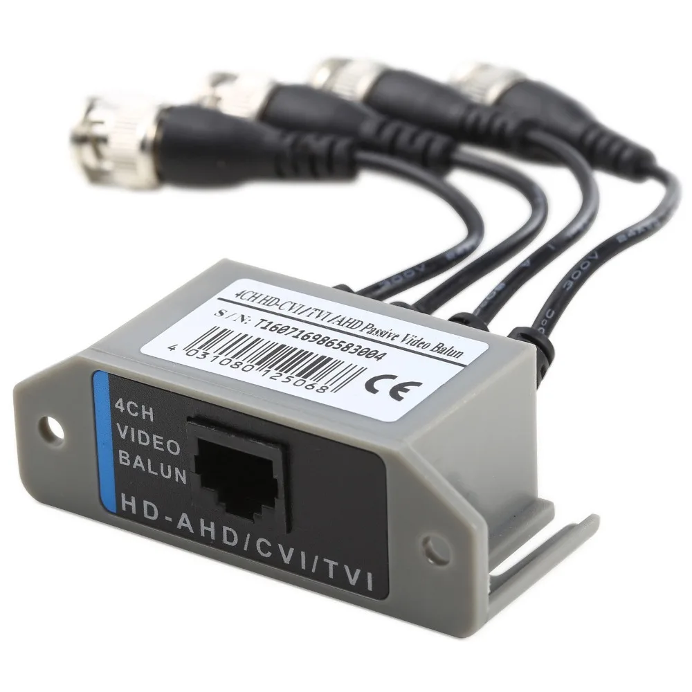 4CH HD пассивный видеопередатчик BNC к UTP RJ45 CCTV через витые пары|bnc to utp|bnc tobnc bnc |