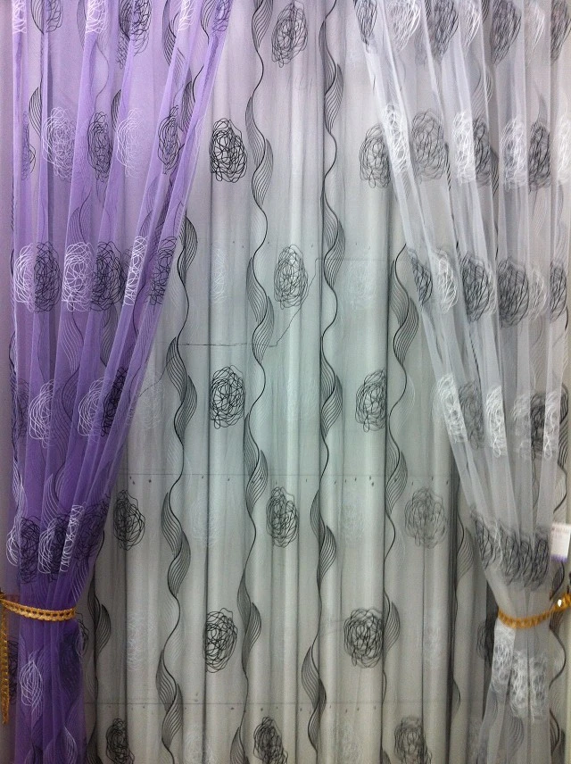 Cs 103 Tulip Floral Design Rustic Voile Sheer Curtain Fabrics Luxury Tulle Panel For Bedroom Window Jacquard Sheet Sheer Curtain Fabric Voile Sheerscurtain Fabric Aliexpress