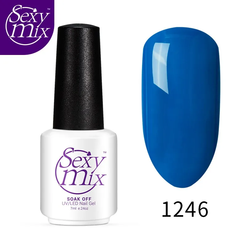 Sexymix Гель-лак для ногтей фиолетовый цвет серия УФ-лак для ногтей Замачивание от длительного действия Фиолетовый Серия Led гель Полупостоянный гель - Цвет: 1246