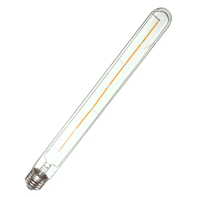 Hot Sale E27/E26 T30 6W Edison Retro Vintage COB LED Filament Light Bulb Tubular Lamp Warm White Dimmable 110/220V