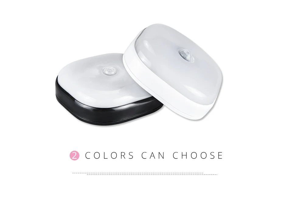 PIR Motion Sensor Night Light LED Infrared AAA Battery Power Wireless Detector Christmas Indoor Wall Cabinet Lighting Lamp  (3)