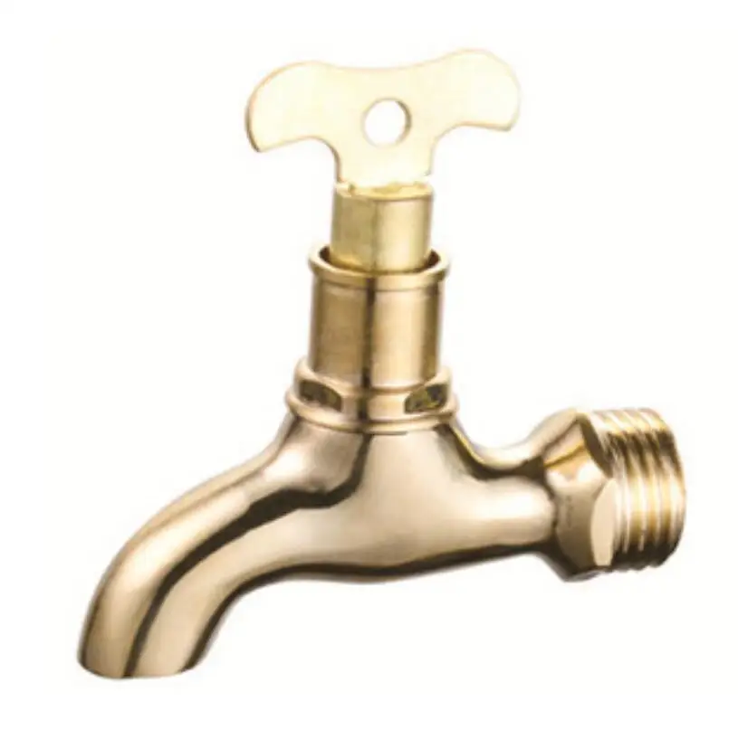 

Full Copper With Lock Faucet Outdoor Vintage Faucet Anti-theft Key Switch Slow Open Faucet