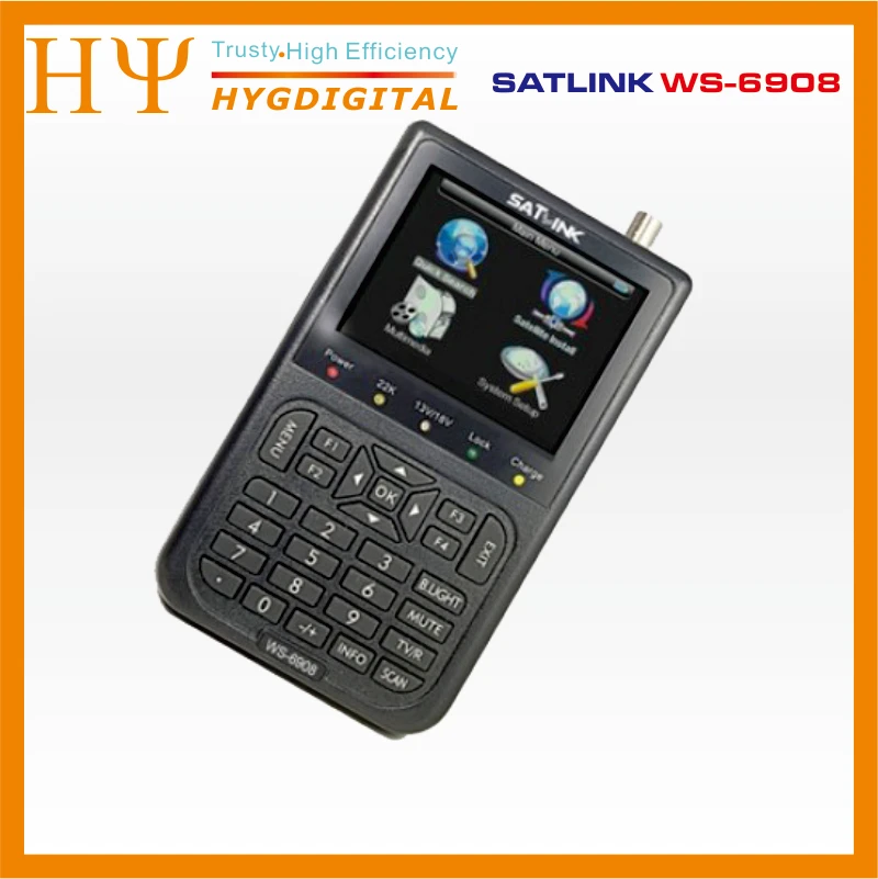 Satlink WS-6908 3,5 ЖК-DVB-S FTA цифровой спутниковый сигнал ws 6908 спутниковый искатель