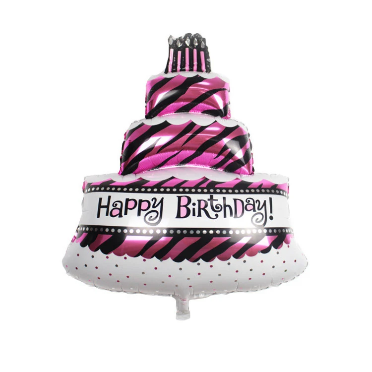 Прекрасный Большой размер день рождения в виде торта праздничные шары фольга воздушные шары для дня рождения вечерние украшения Детские воздушные шары надувные воздушные шары
