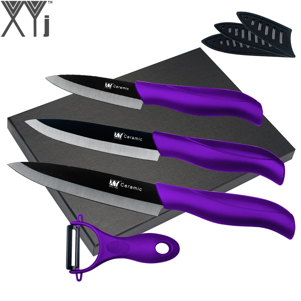 XYj Best Ceramic Knife Set Paring Utility Slicing Cooking Tools Black