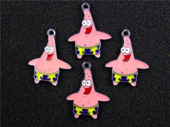 

AE583 Mix Color 100Pcs Alloy Metal Enamel Starfish Charms Pendants 33x15mm bead bead