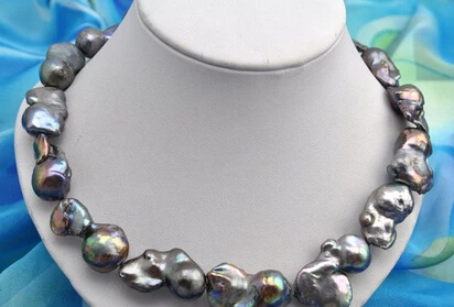 

0002987 baroque black keshi reborn pearl necklace AAA