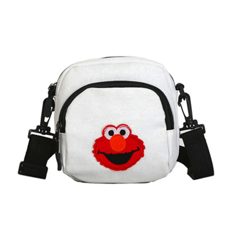 

Sesame Street ELMO Canvas Bag Retro Messenger Bag Mobile Phone Paperwork Bag Children Cartoon Storage Bag X1367