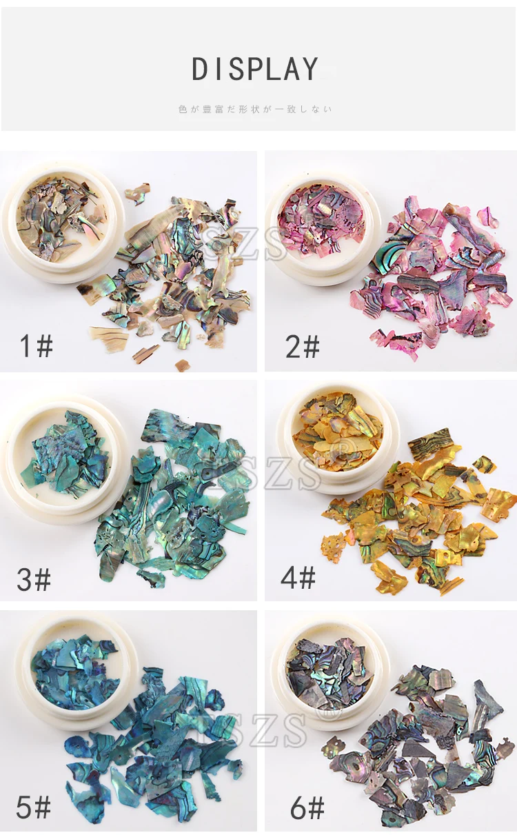1pot/лот Блестящий декор для ногтей ультратонкие неправильные Abalone оболочки лист блесток фрагмент Маникюр 3D украшение