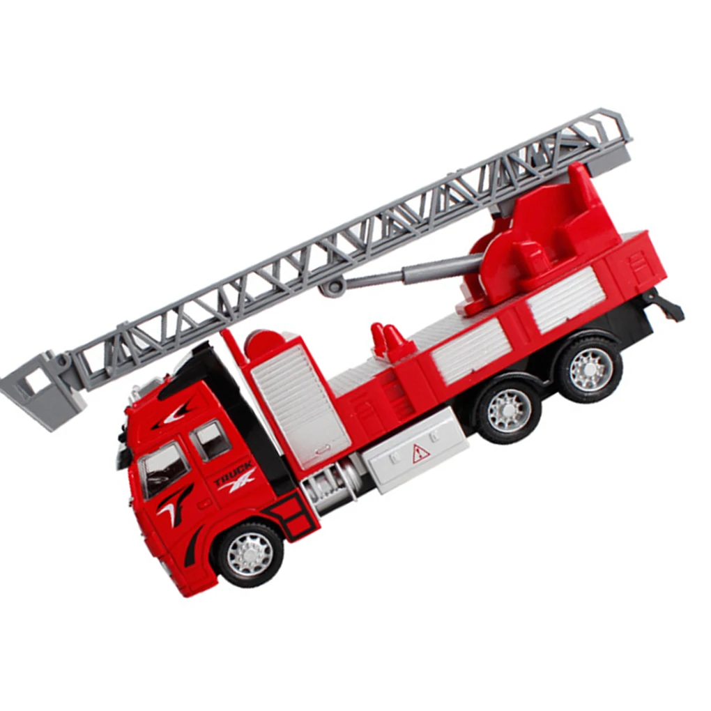 Дети Мальчики 1:18 оттягивать Сплав ABS игрушка «пожарная машина» модель автомобиля подарок на день рождения праздник