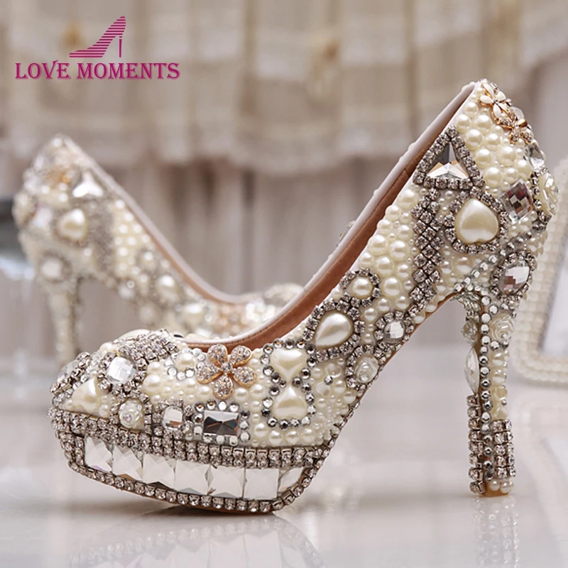 pearl prom shoes