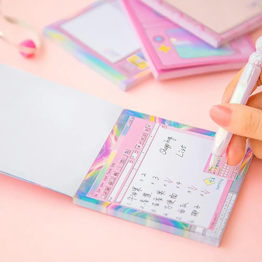 Коврик для заметок креативный компьютерный дизайн игра Девочка Сердце N раз блокнот для заметок розовые заметки самоклеящийся закладки