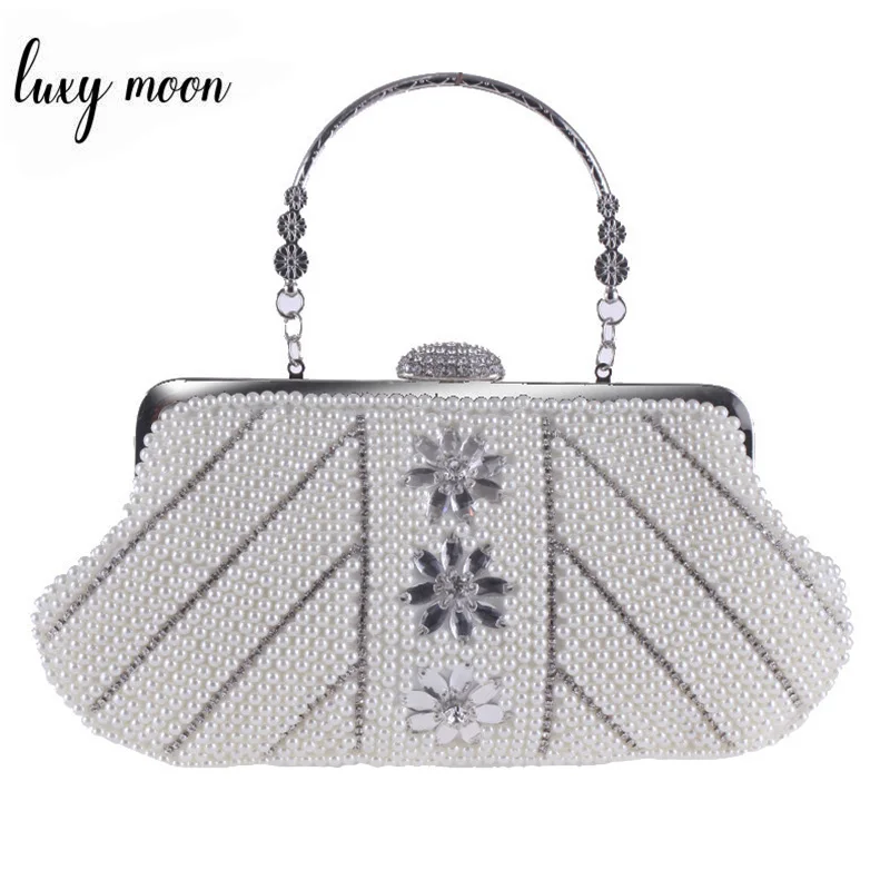 

New Elegant Pearl Evening Bags For Women Small Day Clutches Purses Wedding Party Bridal Handbags Female Bag Bolsa Feminina