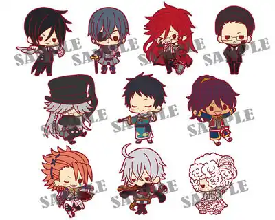 シエル ファントムハイヴセバスチャンジョーカー人形短剣グレルアンダーテイカー豆目版 執事アニメラバーキーホルダー Joker Doll Black Butlerciel Phantomhive Aliexpress