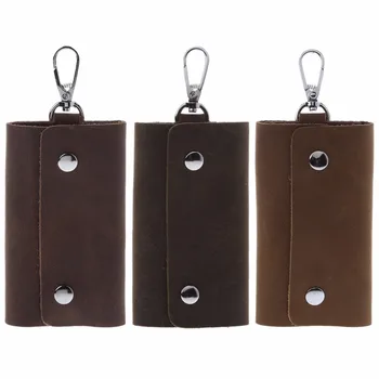 

Unisex Portable Keychain Pouch Bag Wallet 2018 Leather Card Case Purse Keyring Key Holder