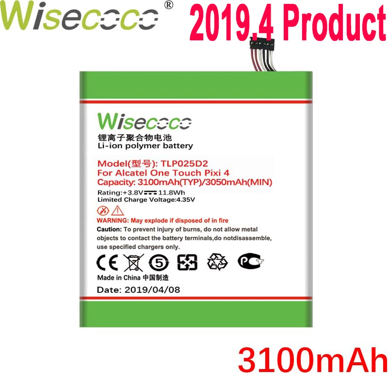 

Wisecoco TLp025DC TLp025D2 Battery For Alcatel Pixi 4 6.0 OT 9001A 9001X 9001D 8050D OT-8050 Phone+Tracking Number