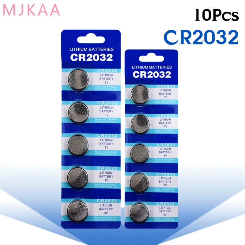 

10 Pcs / Bag CR2032 Button Battery BR2032 DL2032 ECR2032 3V CR 2032 for Watch Electronic Toy Remote Control Coin Lithium Battery
