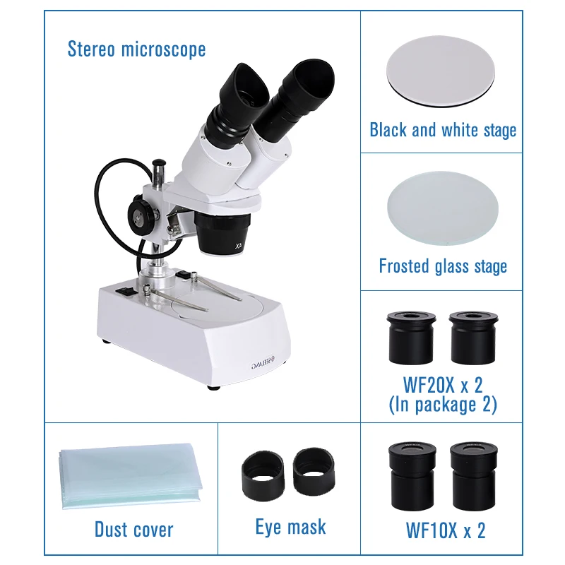 US $159.90 Zoom 20x 40x 80X professional Soldering Binocular HD stereo microscope updown LED light source phone repair PCB industrial