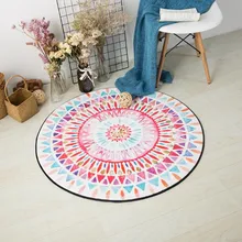 Скандинавские Мультяшные ковры, круглые коврики и ковры для дома, гостиной, напольный коврик для спальни, цветной детский большой ковер