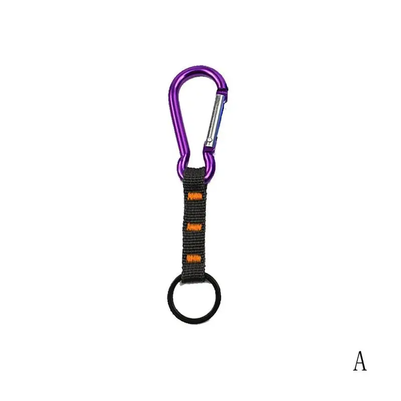 Брелок держатель Рюкзак ремень висящий карабин зажим с пряжкой крючок три кольца комбинация спортивная сумка - Цвет: A
