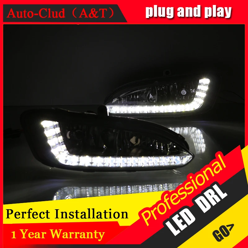 

Auto Clud car styling For Hyundai IX45 LED DRL For Hyundai IX45 led fog lamps daytime running light High brightness guide LED DR