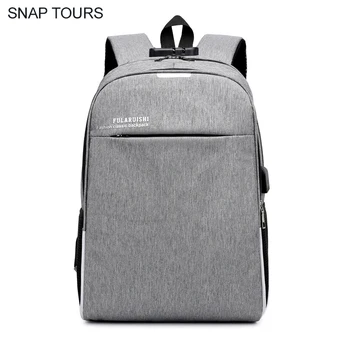 

SNAP TOURS 2019 Anti Theft Backpack With USB Charging Casual Large Space Notebook Backpacks For men Business Back Pack