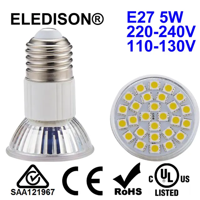 JDR E27 E14 LED Light Bulb 5W Glass Material Length 75mm Kitchen Range