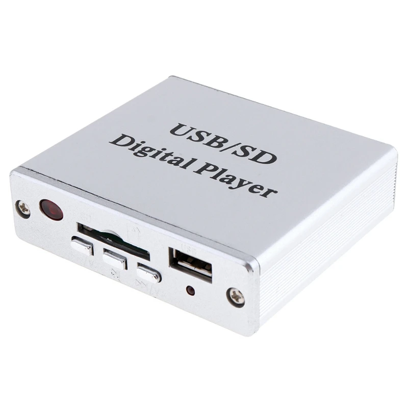 Dc 12V цифровые часы Авто Мощность усилитель Mp3 Аудио Плеер ридер 3-Электронная кнопочная панель Управление Поддержка/Usb/Sd/Mmc карты с удаленным