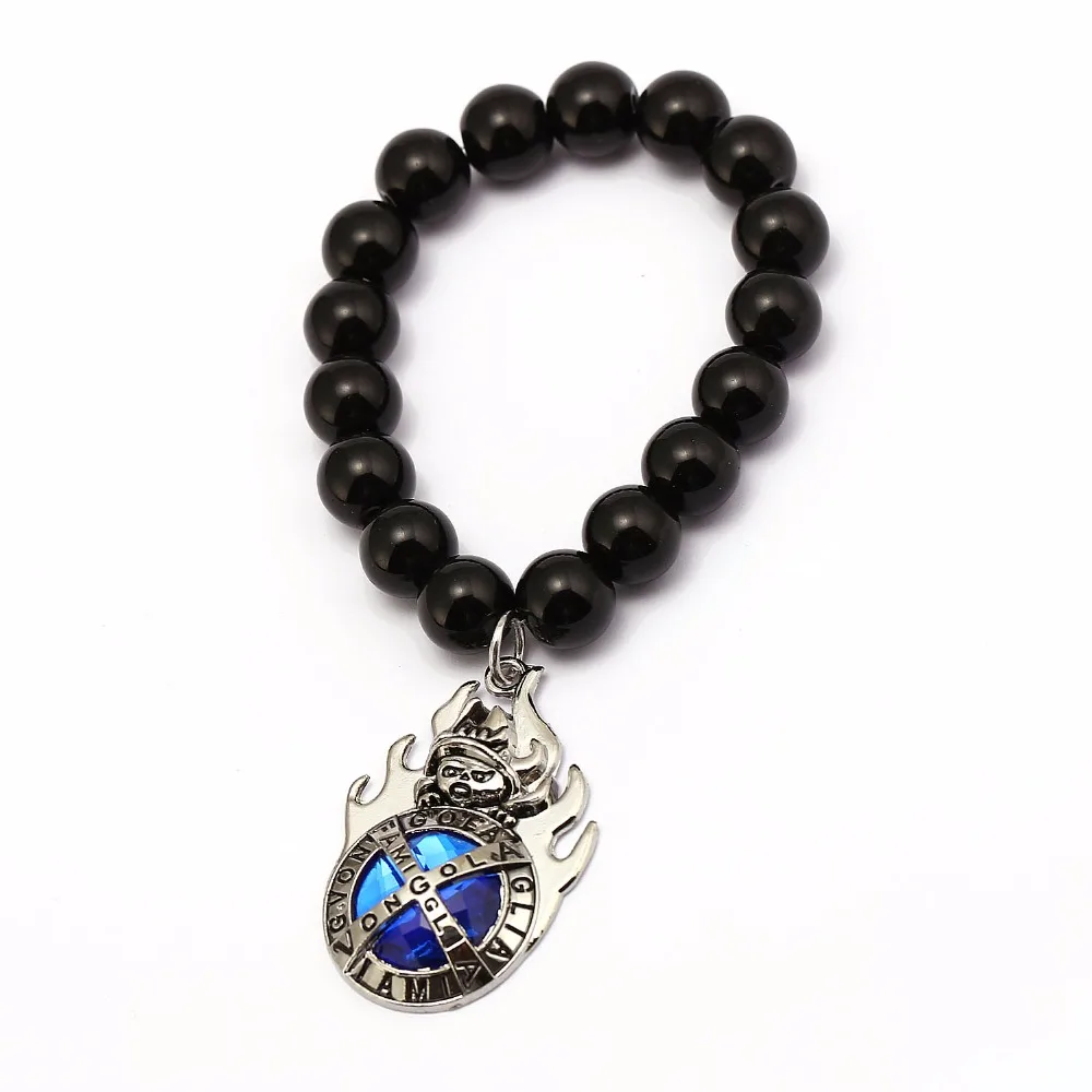 Anime hitman renascer vongola lava pedra frisado pulseira 10mm contas pulseiras dota 2 para mulheres masculino jóias pulseras hombre hc1238