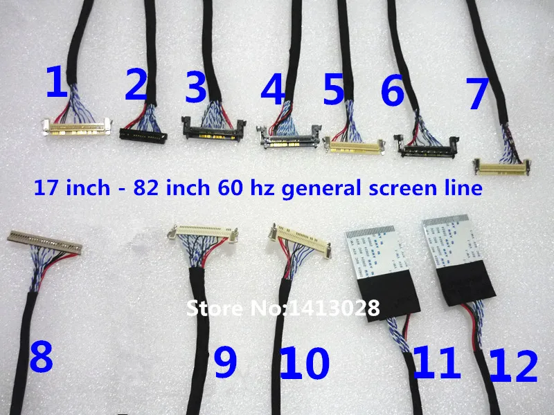 

17 inch to 82 inch 60 hz ge an LVDS LCD line LCD screen line suite (12pcs)