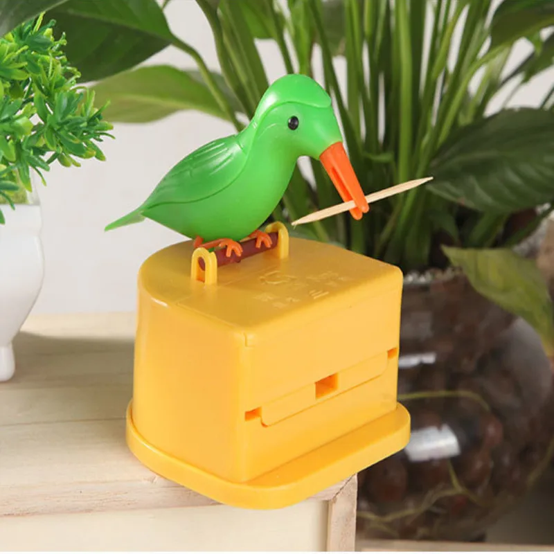 Креативная мультяшная птица нажимного типа держатель для зубочисток коробка для хранения зубочисток Автоматический Диспенсер Для Зубочисток украшения ресторана