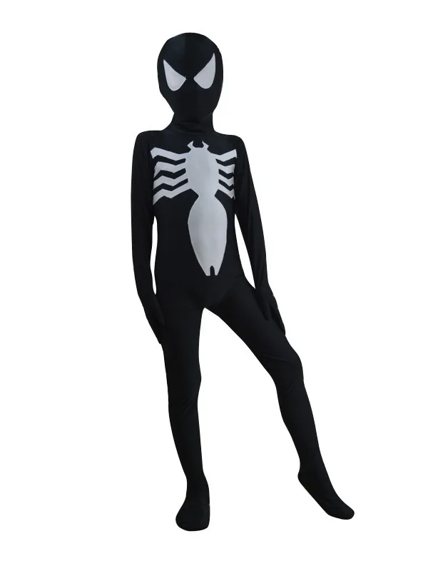 Kids Venom Cosplay Costume Man spider man Zentai Suit Skin Tight Suits