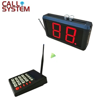 

New arrival Wireless Queue System for restaurant services with 1 transmitter and 1 number display