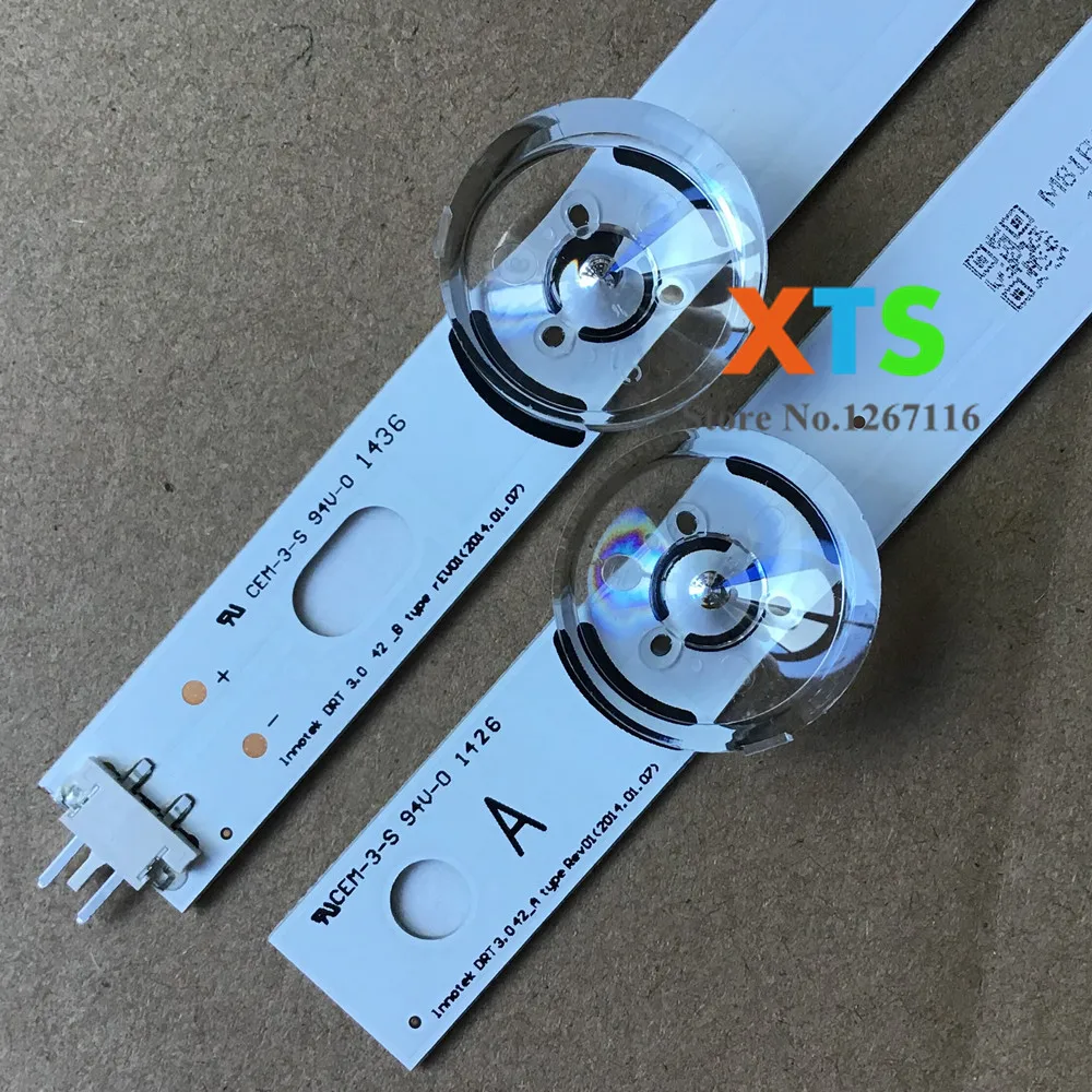 

5 Sets=40 Pieces LED Backlight strip for LG 42LB5500 42LB570V 42LB580V LC420DUE FG DRT 3.0 42 A/B 6916L-1710B 1709B 1956A 1957A