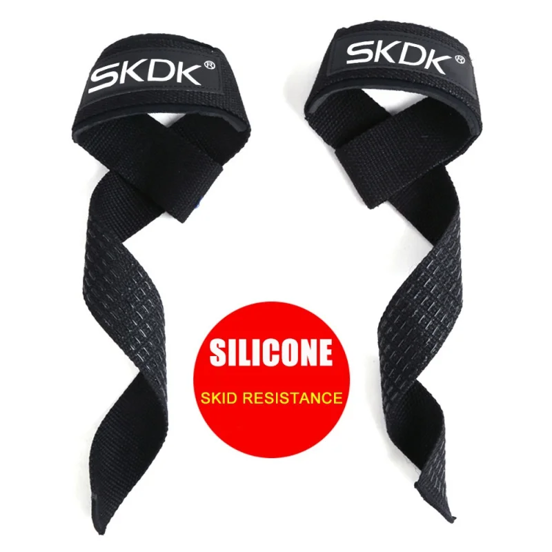 1 زوج الرجال الاثقال حزام يدين المضادة للانزلاق الرياضة اللياقة البدنية معصم ناعم الأشرطة رياضة دعم قبضة حزام اللياقة البدنية