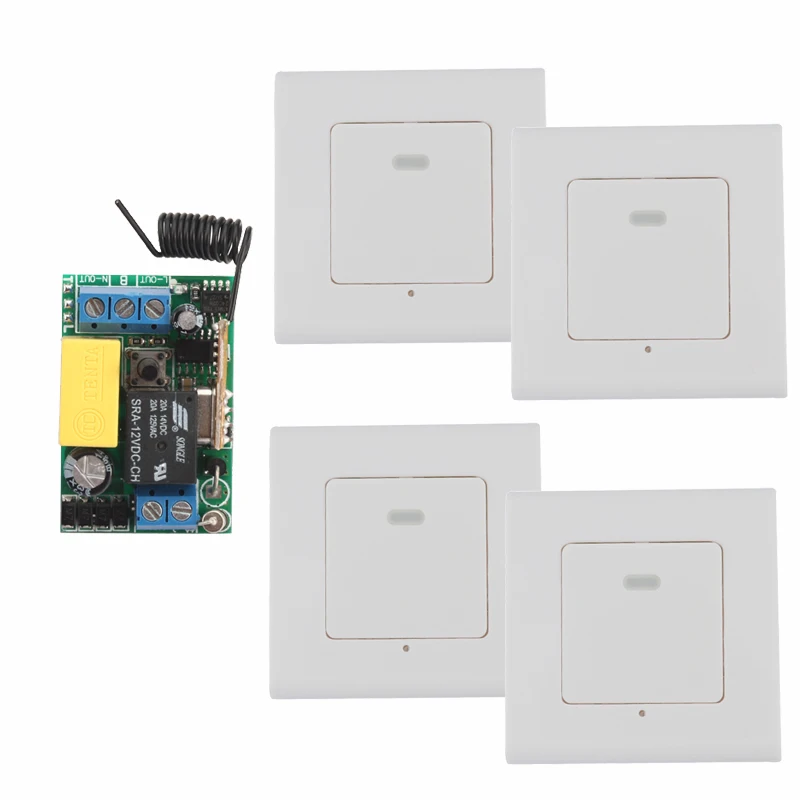 

AC 220V Wireless Remote Control Switch Receiver Remote Transmitter Hall Bedroom Ceiling Lights Wall Lamps Wireless TX