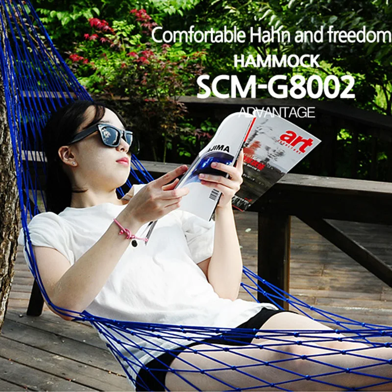 Portable Garden Nylon Hammock swingHang Mesh Net Sleeping Bed hamaca for Outdoor Travel Camping hamak blue green red hamac Portable Garden Nylon Hammock swingHang Mesh Net Sleeping Bed hamaca for Outdoor Travel Camping hamak blue green red hamac