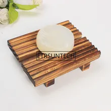 100 шт./лот карбонизация натурального деревянного мыльника держатель мыльница кожух планки ролла контейнер деревянная мыльница аксессуары для ванной комнаты