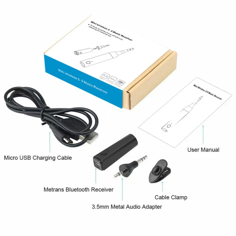 Music Audio Receiver For Bluetooth 5 0 Wireless Hands free Calling Car Smartphone Smartwatch Headphone Adapter