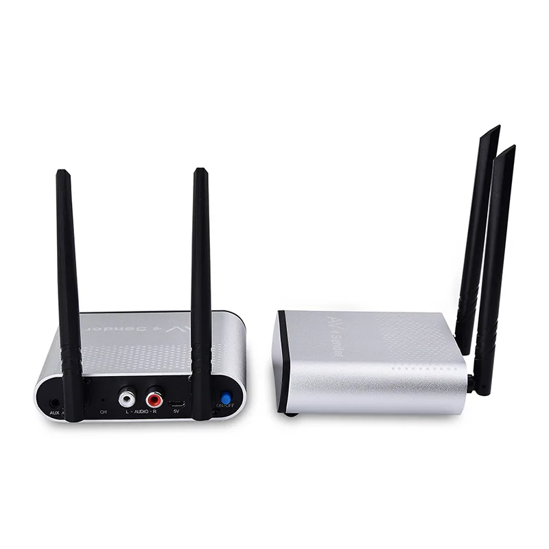 

NEW AU680 2.0 Channel Wireless Audio Transmitter+Receiver 749-770MHz 100m 100mv Home 3.5mm RCA Dual Antenna DC 3.6-6V